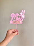 Fairy Cake topper with name/age (3 colour)