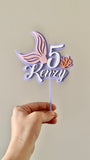 Mermaid tail Cake topper (4 colour)
