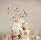 Cake Topper (names + heart)