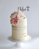 Baptism cake topper