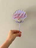 Shell Cake topper with name (3 colour)