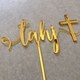 Baptism cake topper