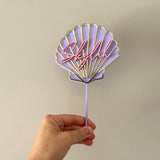 Shell Cake topper with name (3 colour)