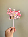 First Rodeo cake topper with cowgirl hat (3 colour)