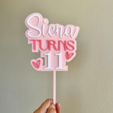 Heart Cake topper (3 colour)