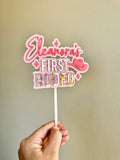 First Rodeo cake topper with cowgirl hat (3 colour)
