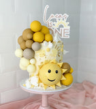 Sun Cake topper with name (3 colour)