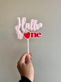 Strawberry Cake topper with flowers (5 colour)