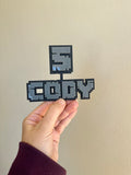 Minecraft Name/Number Layered Cake topper set