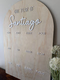 One Year of (custom name) arch photo Board (version 2)