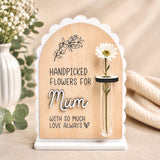 Flower test tube plaque customised