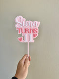 Heart Cake topper (3 colour)
