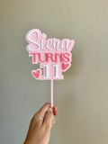 Heart Cake topper (3 colour)