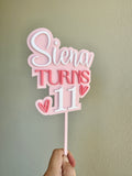 Heart Cake topper (3 colour)