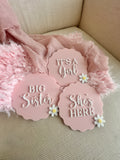 It’s a girl Plaque flower (acrylic + acrylic)