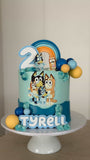 Name/Number Layered Cake topper set (bluey theme)