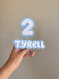 Name/Number Layered Cake topper set (bluey theme)