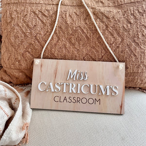 Teacher Name Sign