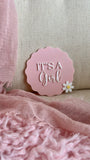 It’s a girl Plaque flower (acrylic + acrylic)