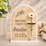Flower test tube plaque customised