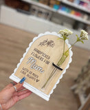 Flower test tube plaque customised