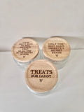 Glass Jar with wooden engraved lid (fathers day style)