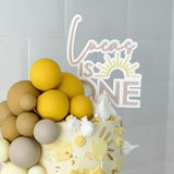 Sun Cake topper with name (3 colour)