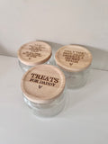 Glass Jar with wooden engraved lid (fathers day style)