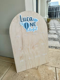First Birthday photo board (hot air balloon)