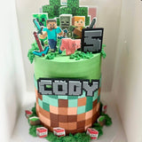 Minecraft Name/Number Layered Cake topper set
