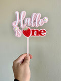 Strawberry Cake topper with flowers (5 colour)