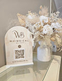 Business logo + QR code “scan to follow us” sign (max 2 QR codes)