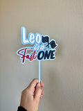Fast One cake topper with custom name (4 colour)