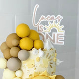 Sun Cake topper with name (3 colour)