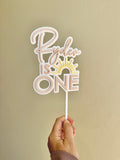 Sun Cake topper with name (3 colour)