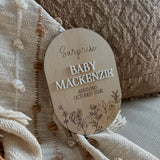 Pregnancy announcement plaque