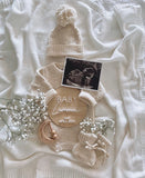 Pine + acrylic Baby Announcement plaque (verison 2)