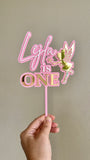 Fairy Cake topper with name/age (3 colour)