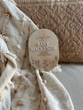 Pregnancy announcement plaque