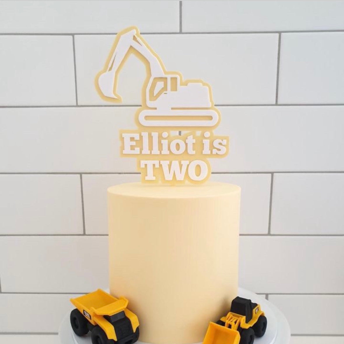 Digger Cake Topper (double layer) – Barleyboy Creative