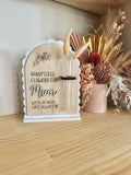 Flower test tube plaque customised