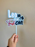 Fast One cake topper with custom name (4 colour)