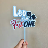 Fast One cake topper with custom name (4 colour)