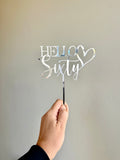 Hello sixty cake topper