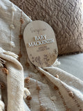 Pregnancy announcement plaque