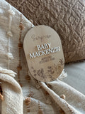 Pregnancy announcement plaque