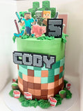 Minecraft Name/Number Layered Cake topper set