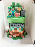 Minecraft Name/Number Layered Cake topper set