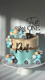 Name + fast one cake topper/fropper combo
