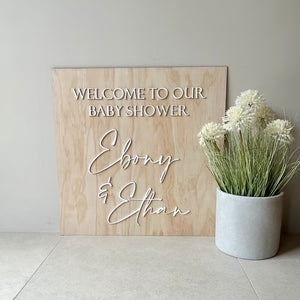 Square Wood + Acrylic sign